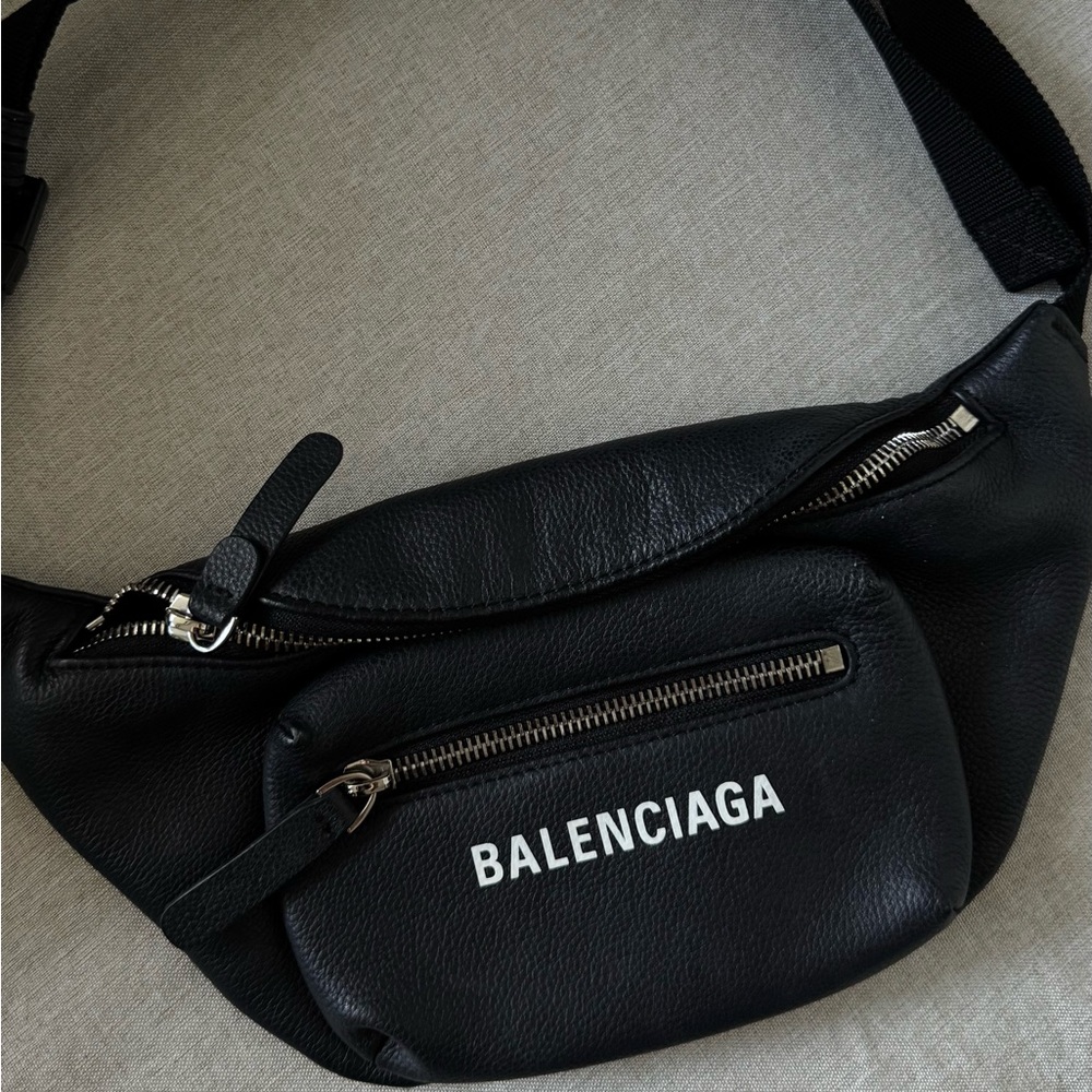 Balenciaga Black Leather Crossbody Bag